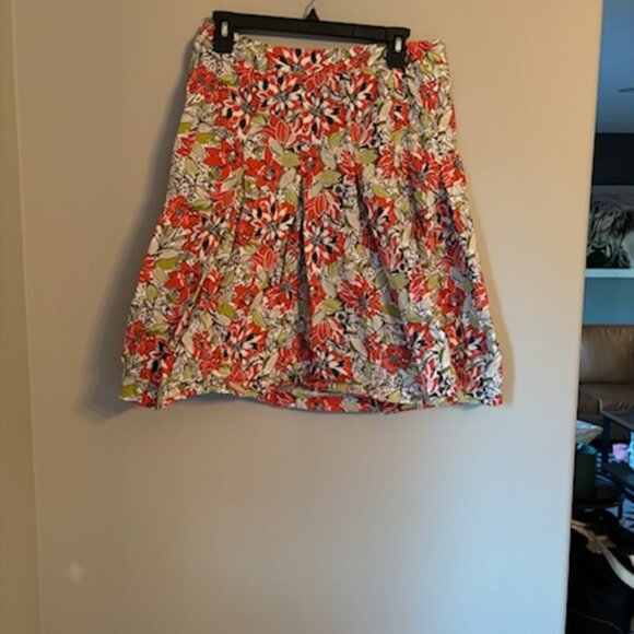 Tres You Floral Pleated Midlength Skirt 100% Cotton 8 - Picture 5 of 5